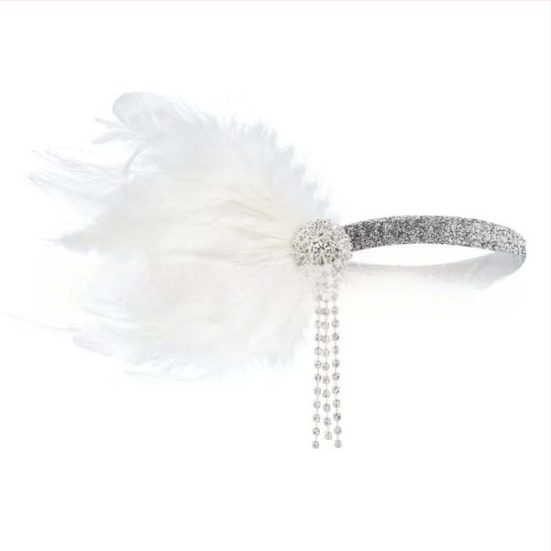 1920ndate sulgedest peapael Amazonis müüdav Euroopa ja Ameerika retro sulgedest peakate, tutiga teemantpeapael, juuksepael