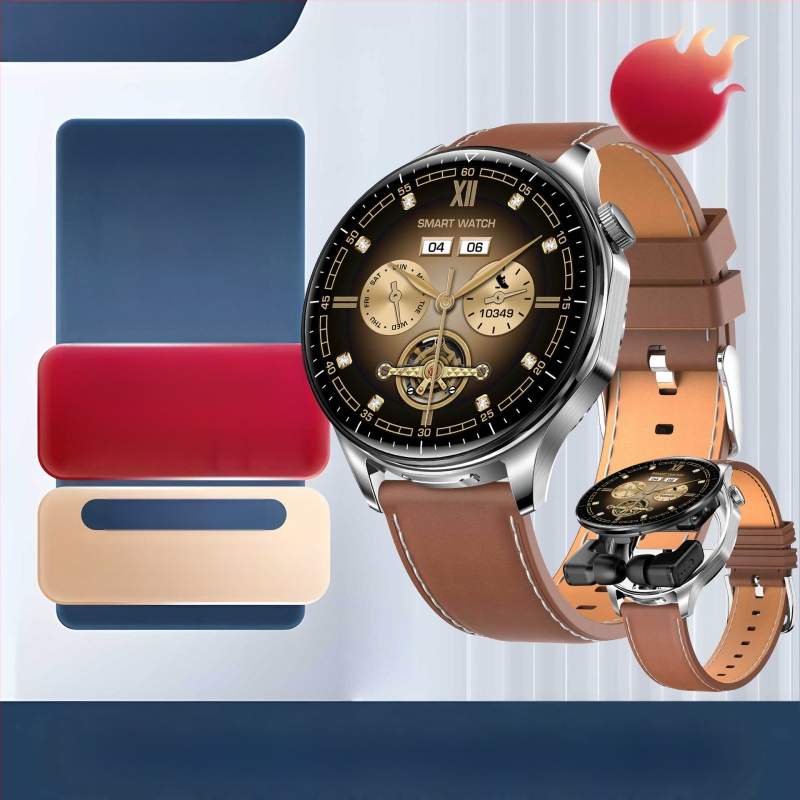 Naujos išmaniosios itin plonos, atlenkiamos, vandeniui atsparios „Bluetooth“ ausinės, laikrodis, dviejų funkcijų skambučiai, daugiafunkcė sportinė apyrankė