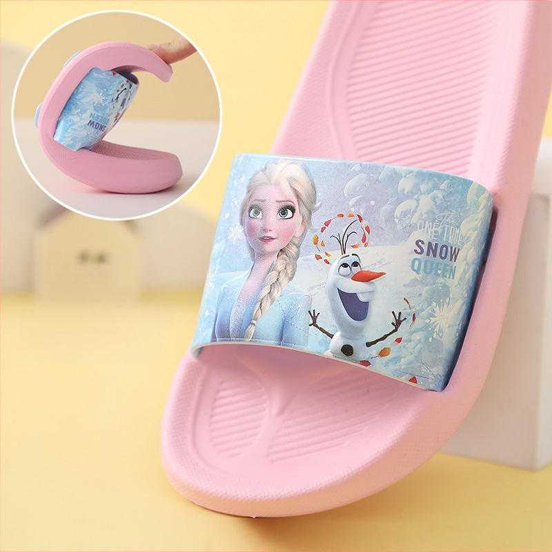 Jäätunud tüdrukute sussid suvised multifilmiprintsess Elsa Eva kerged sise- ja koduseks kasutamiseks mõeldud pehme põhjaga laste sussid