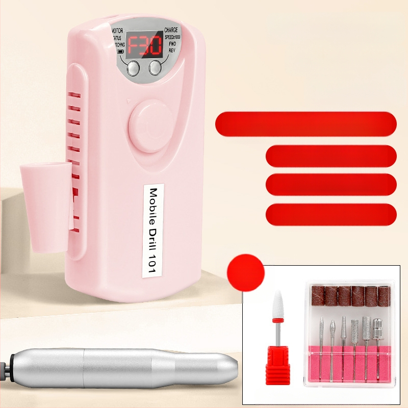 Nagų šlifuoklis nedega, įkraunamas nagų šalinimo įrankis, profesionalus nagų šalinimo šlifavimo antgalis, nešiojamas elektrinis nagų šlifuoklis