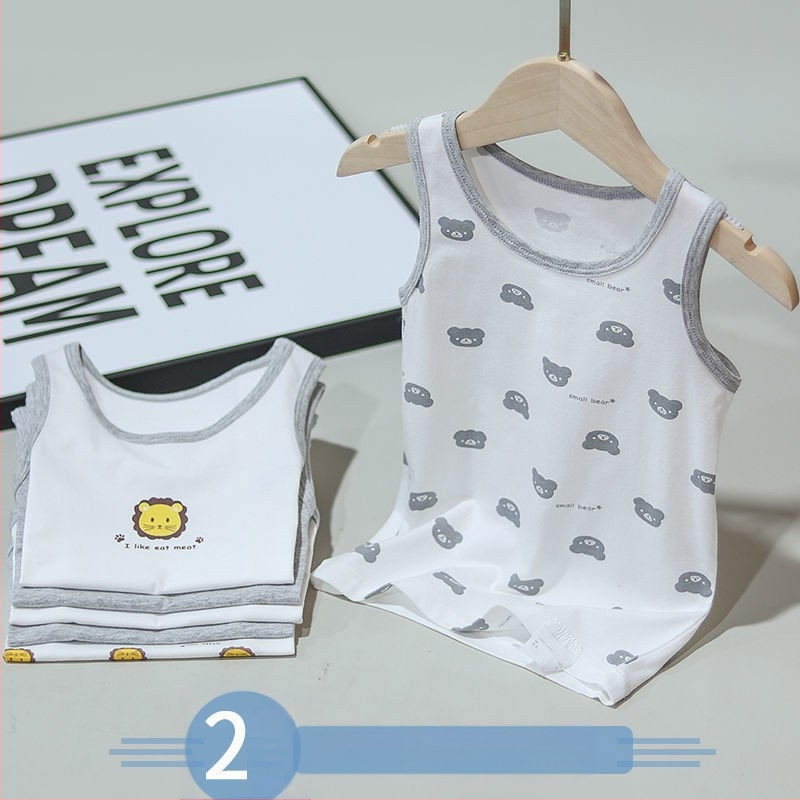 Ljetna pamučna pidžama za dječake bez rukava, tanka unutarnja majica s remenom za trbuh, za bebe i male dječake