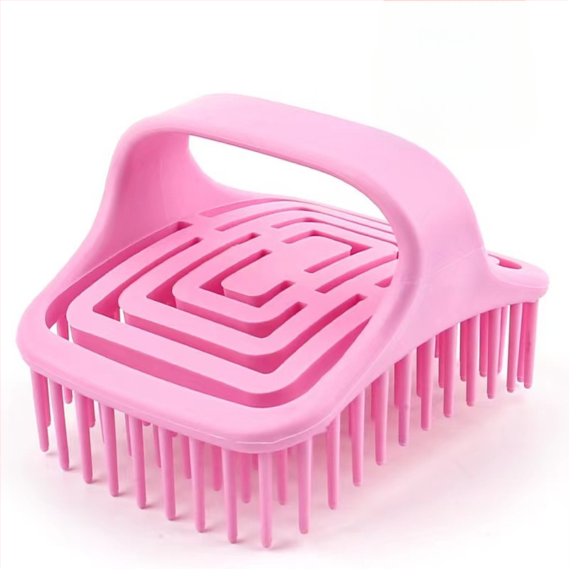 Tuščiaviduris besisukantis šampūno šepetys masažinėms šukoms su minkštais šereliais masažui ir plovimui šampūnu, dvigubo naudojimo sausiems ir šlapiems plaukams, lygios plaukų šukos, nepažeidžiančios plaukų