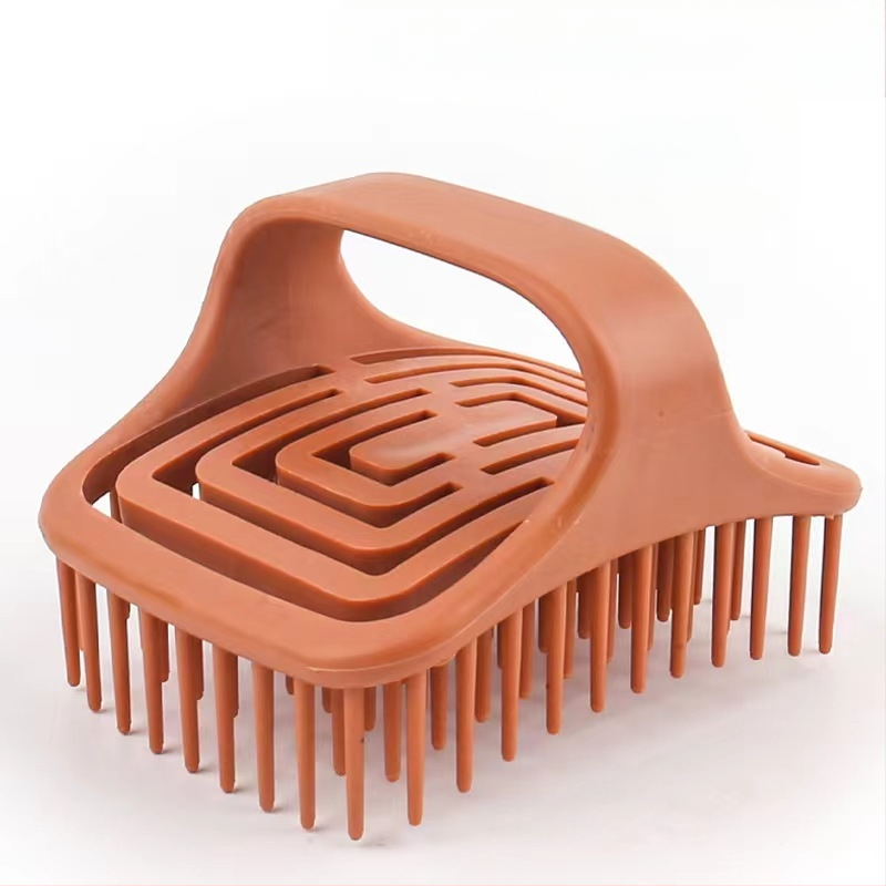 Tuščiaviduris besisukantis šampūno šepetys masažinėms šukoms su minkštais šereliais masažui ir plovimui šampūnu, dvigubo naudojimo sausiems ir šlapiems plaukams, lygios plaukų šukos, nepažeidžiančios plaukų