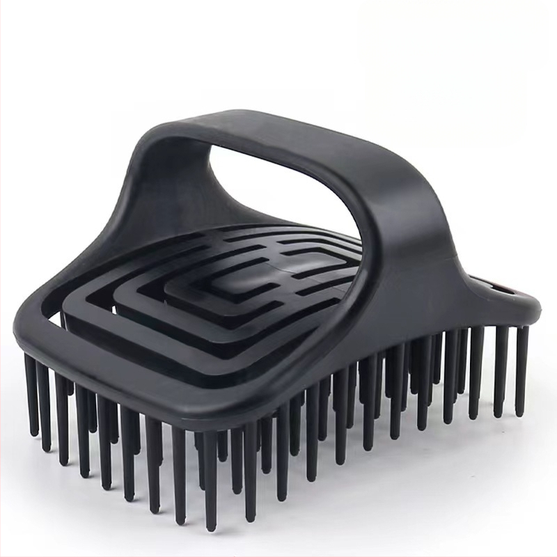 Tuščiaviduris besisukantis šampūno šepetys masažinėms šukoms su minkštais šereliais masažui ir plovimui šampūnu, dvigubo naudojimo sausiems ir šlapiems plaukams, lygios plaukų šukos, nepažeidžiančios plaukų