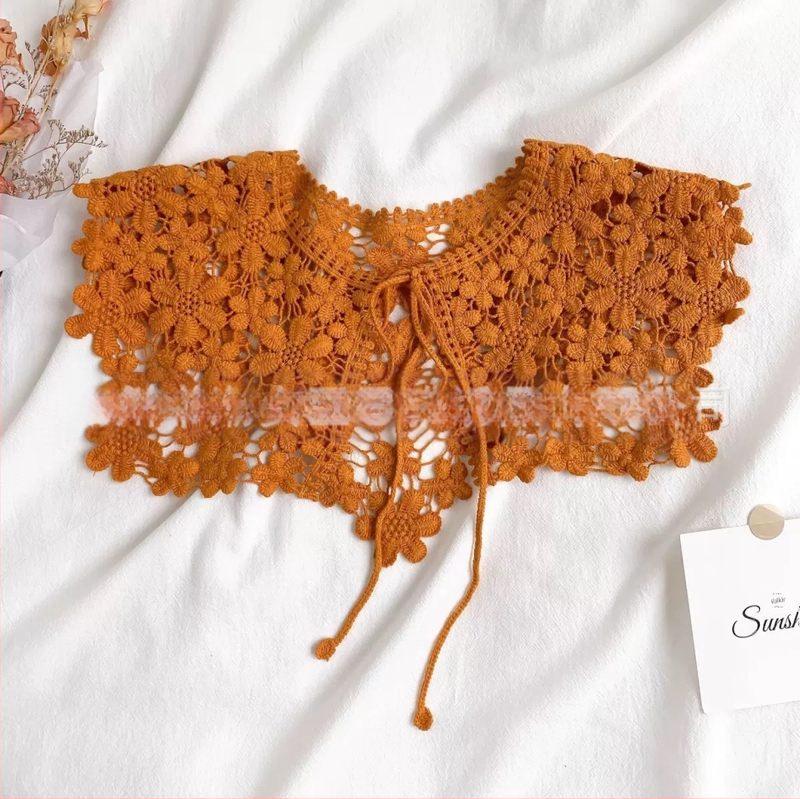 Korejiešu stila mežģīņu doba šalle, sieviešu stilīga, universāla, maza jostasvieta, viltus apkakles dekorēšana vairumtirdzniecībā