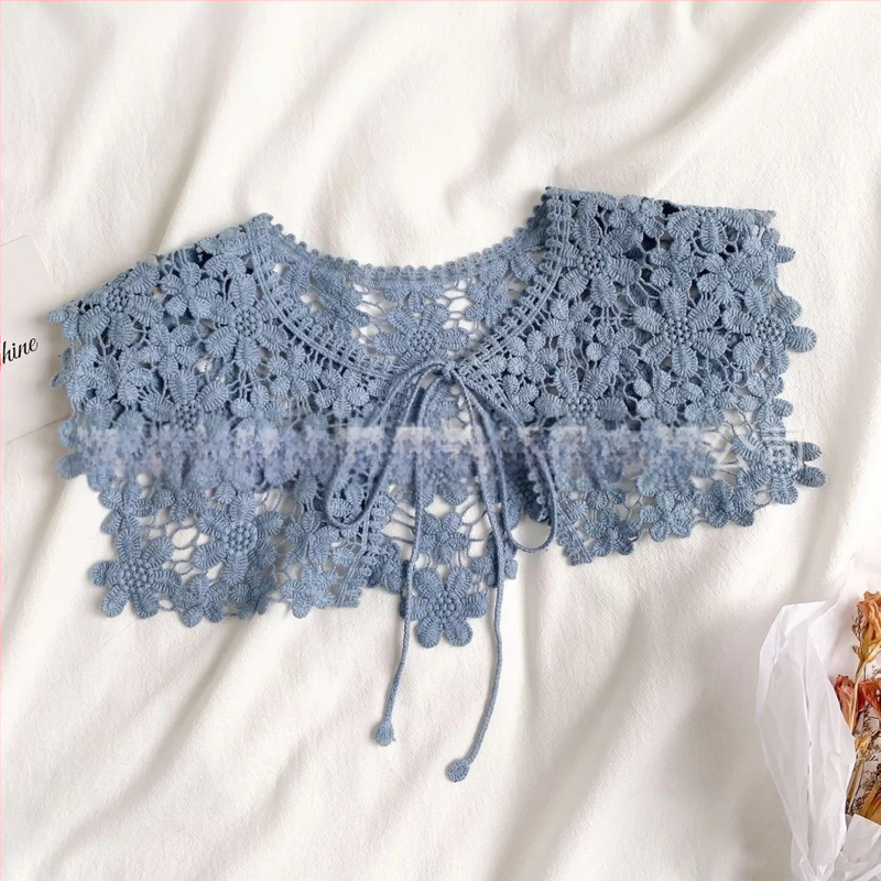 Korejiešu stila mežģīņu doba šalle, sieviešu stilīga, universāla, maza jostasvieta, viltus apkakles dekorēšana vairumtirdzniecībā