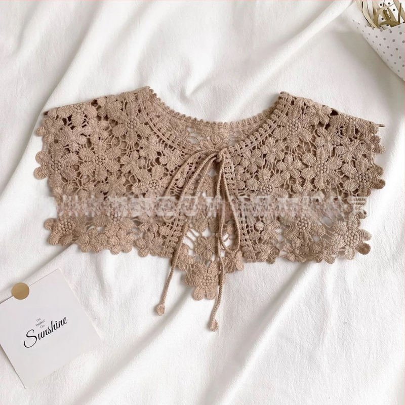 Korejiešu stila mežģīņu doba šalle, sieviešu stilīga, universāla, maza jostasvieta, viltus apkakles dekorēšana vairumtirdzniecībā