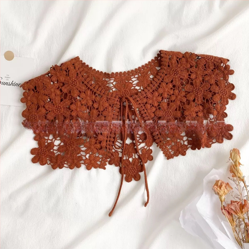 Korejiešu stila mežģīņu doba šalle, sieviešu stilīga, universāla, maza jostasvieta, viltus apkakles dekorēšana vairumtirdzniecībā