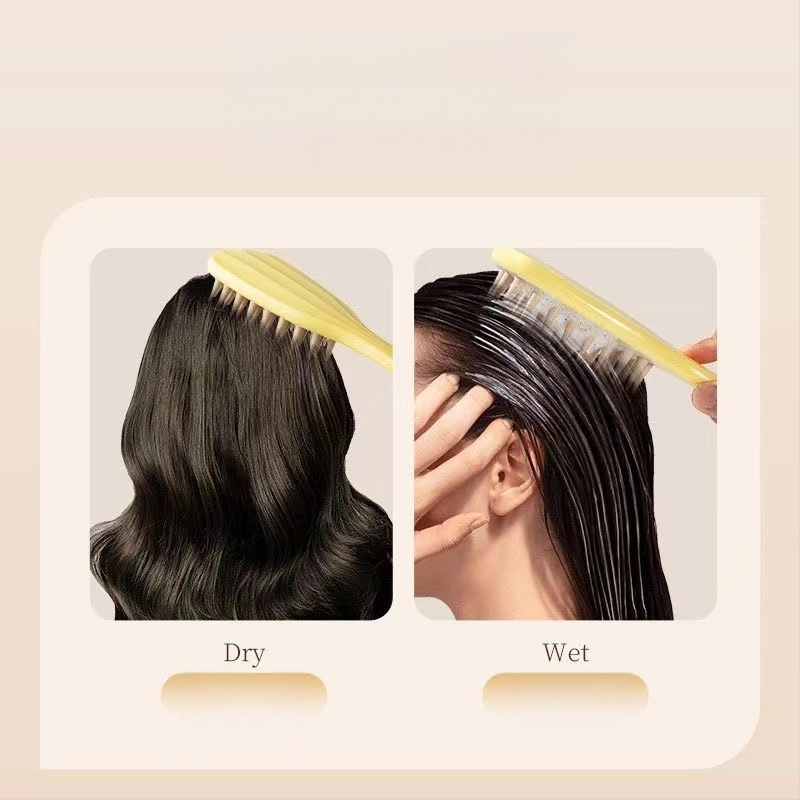 Pika käepidemega silikoonkamm majapidamispeanahale Meridian massaaži pika käepidemega šampoon puhastav ja sügelust leevendav massaažikamm šampoon