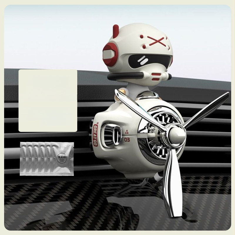 Jumal Rikkus auto õhuvärskendaja auto parfüümiklamber Bobblehead nuku õhutusava väike ventilaator dekoratiivne lõhnakaunistus