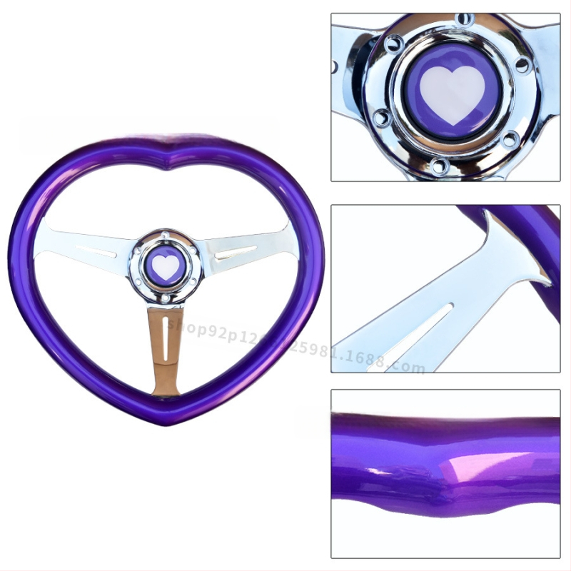 Automobilio modifikuotas širdies formos vairas JDM modifikuoto stiliaus universalus lenktyninis asmeninis vairas populiarus populiarus modelis