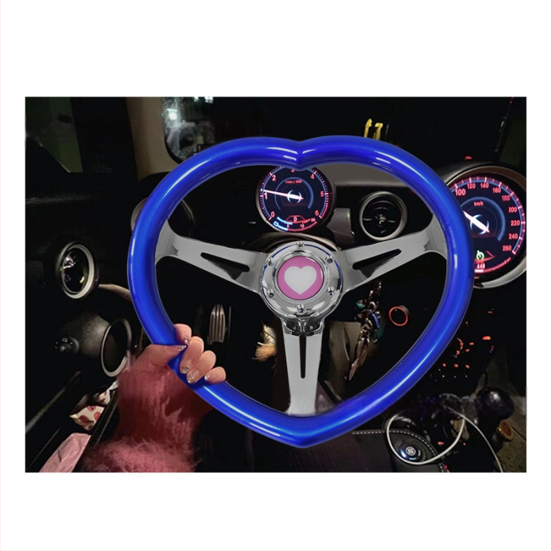 Automobilio modifikuotas širdies formos vairas JDM modifikuoto stiliaus universalus lenktyninis asmeninis vairas populiarus populiarus modelis