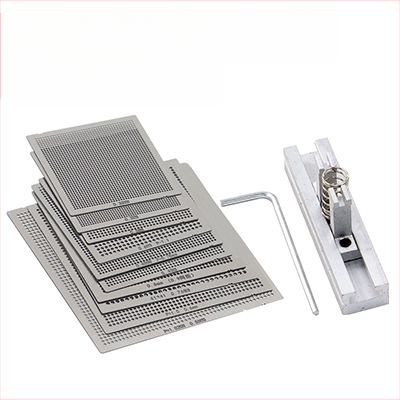 BGA istutusplekist võrk istutuskuul terasest võrk 10/27 tükki otseküttega universaalne terasvõrk arvutikiibi hooldus universaalne võrk