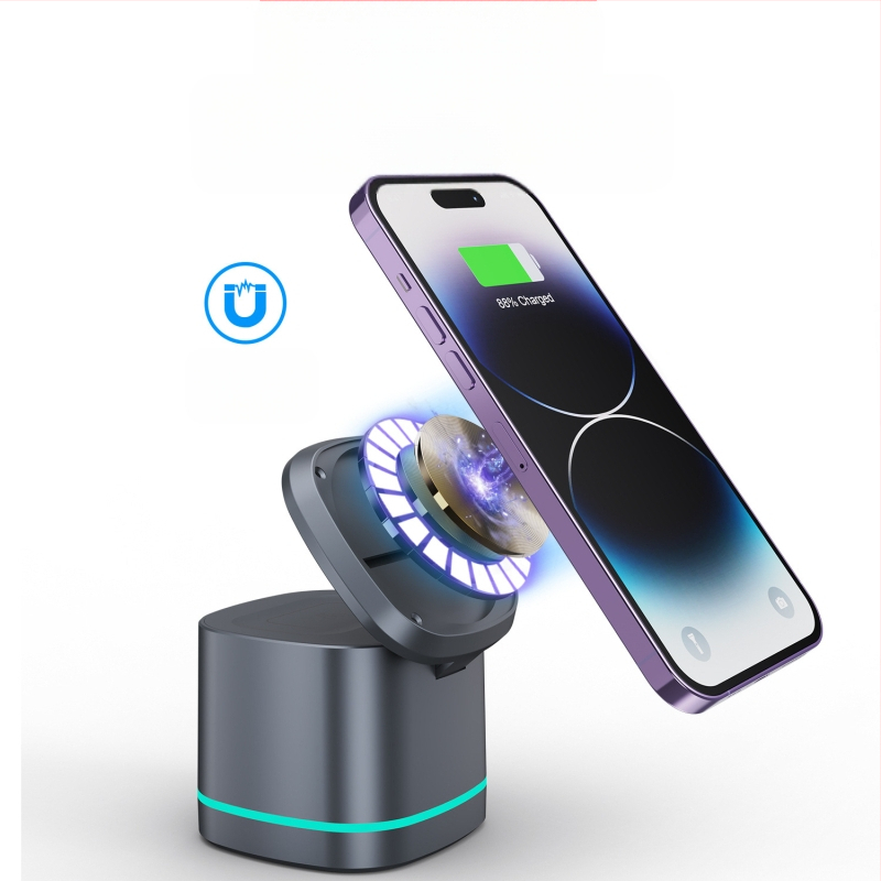 2024. aasta uus kolm-ühes magnetiline juhtmevaba laadija 15W kiirlaadimine mobiiltelefoni peakomplekti ja kella juhtmevaba laadimiseks
