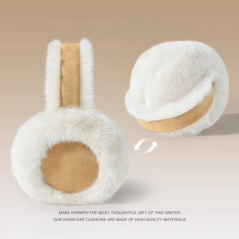 Sügisesed ja talvised plüüsist kõrvaklapid naistele, plüüsist kõrvaklapid, seemisnahast kõrvasoojendajad, tuulekindlad kõrvakaitsed, kõrvapadjad, külmakindlad ja soojad kõrvaklapid