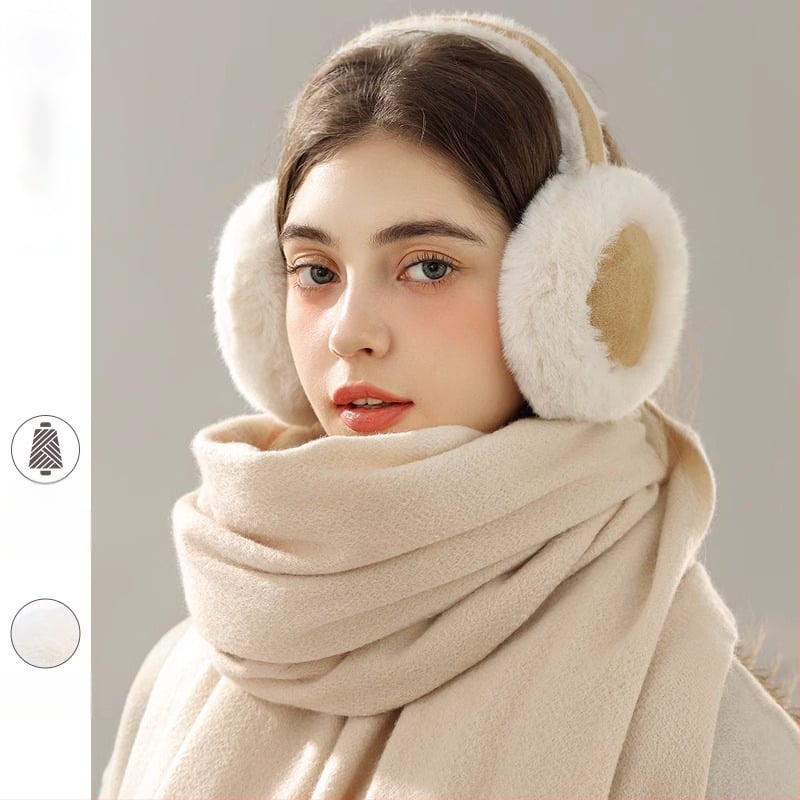 Sügisesed ja talvised plüüsist kõrvaklapid naistele, plüüsist kõrvaklapid, seemisnahast kõrvasoojendajad, tuulekindlad kõrvakaitsed, kõrvapadjad, külmakindlad ja soojad kõrvaklapid