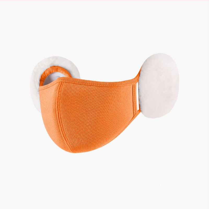 Sügis- ja talvemask naistele, värviline, armas, pehmest materjalist kõrvakaitse, stereo salendav, pilvega soe mask, kõrvakaitse 2-ühes