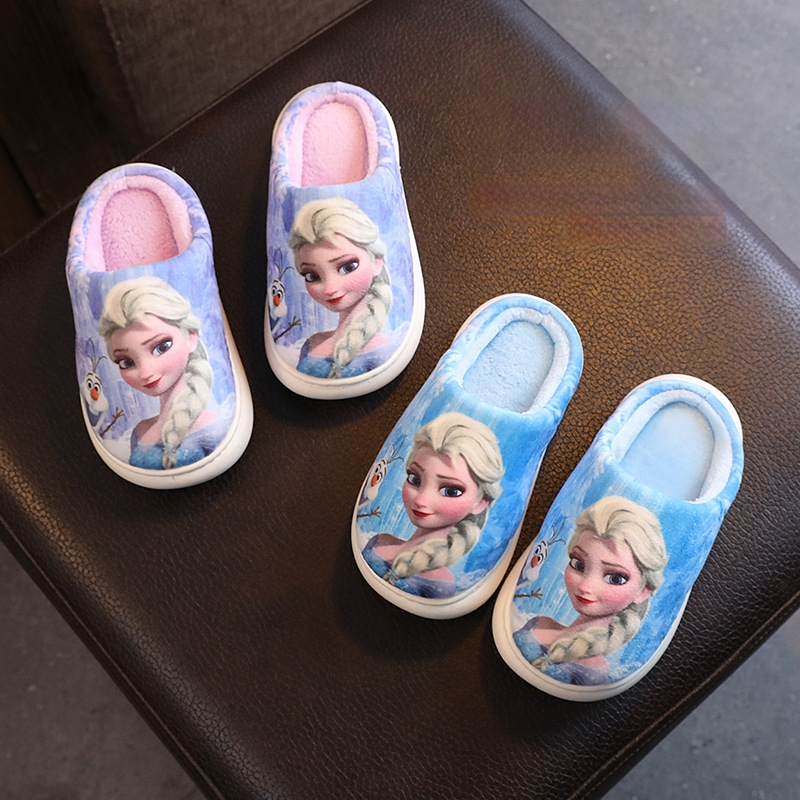 Frozen laste puuvillased sussid sügis-talvised poiste Ämblikmehe sussid talvised libisemiskindlad beebitüdrukute villased sussid koduseks kasutamiseks