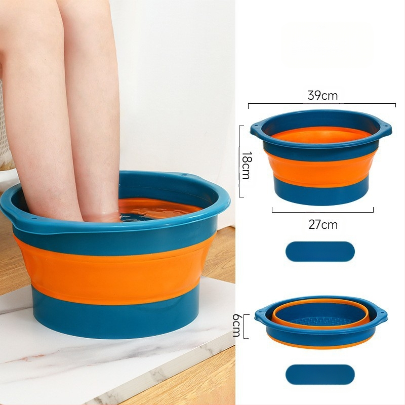 -Jalgade leotusämber kokkupandav ämber kaasaskantav hoiustamisvõimalus kodune massaažitervislik jalavann sääre kohal kaanega soojust säilitav jalgade pesemine