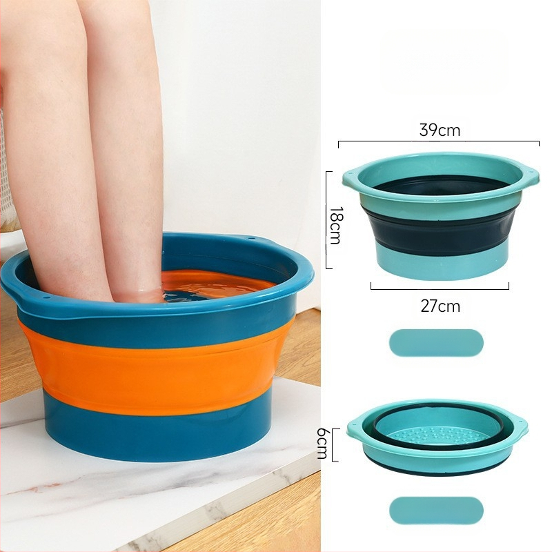 -Jalgade leotusämber kokkupandav ämber kaasaskantav hoiustamisvõimalus kodune massaažitervislik jalavann sääre kohal kaanega soojust säilitav jalgade pesemine