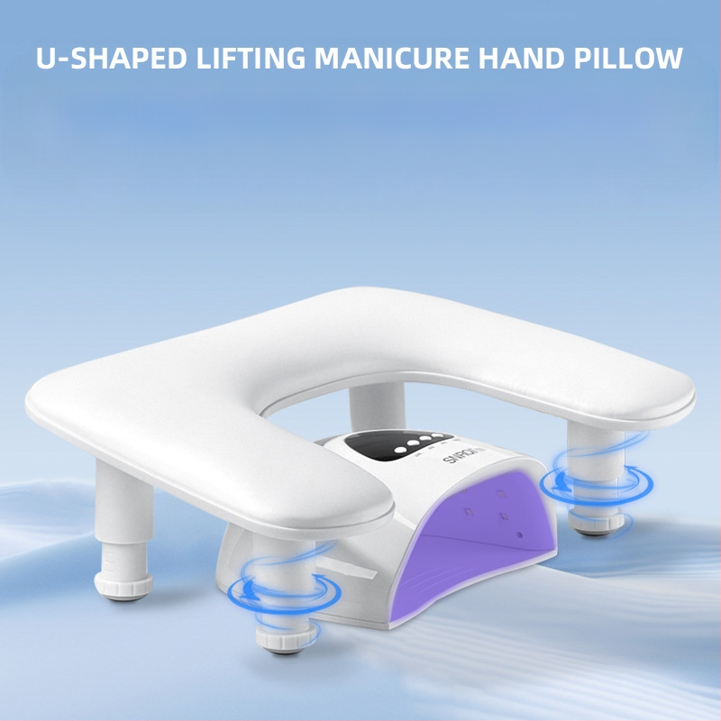 Ääriseülene U-kujuline kahe käega maniküüri käepadi käepadi kaasaskantav eemaldatav alus kallutatav multifunktsionaalne vene stiilis