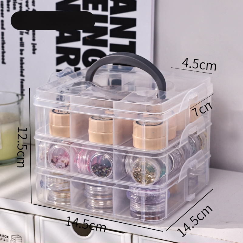 Küünekunsti ehtekarpi saab panna fototeraapia masina küünelakigeeli tööriista hoiukarbi akrüülist läbipaistva sahtli tüüpi ehtekarpi