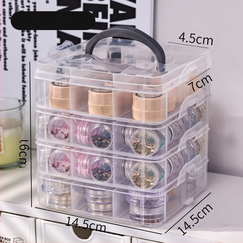 Küünekunsti ehtekarpi saab panna fototeraapia masina küünelakigeeli tööriista hoiukarbi akrüülist läbipaistva sahtli tüüpi ehtekarpi