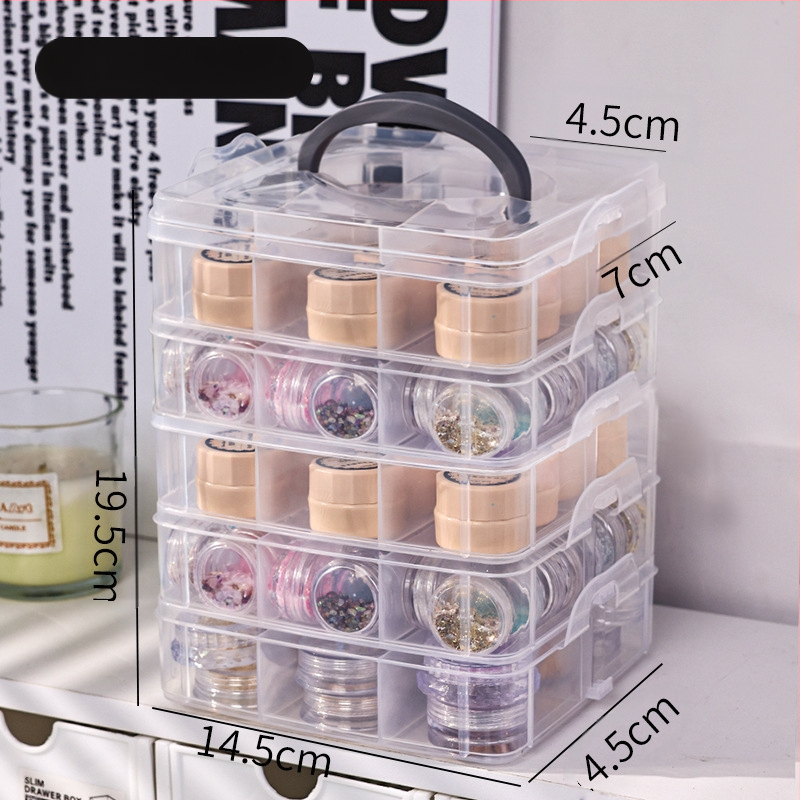 Küünekunsti ehtekarpi saab panna fototeraapia masina küünelakigeeli tööriista hoiukarbi akrüülist läbipaistva sahtli tüüpi ehtekarpi