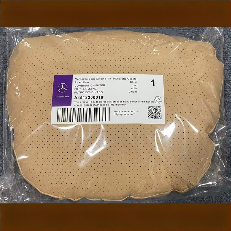 Sobib Nappa Mercedes-Benz originaalsele sama stiiliga padjaga nimmetoele, kaelatoele, auto peatoele, E-klassi Glcglegls padjaga istmele