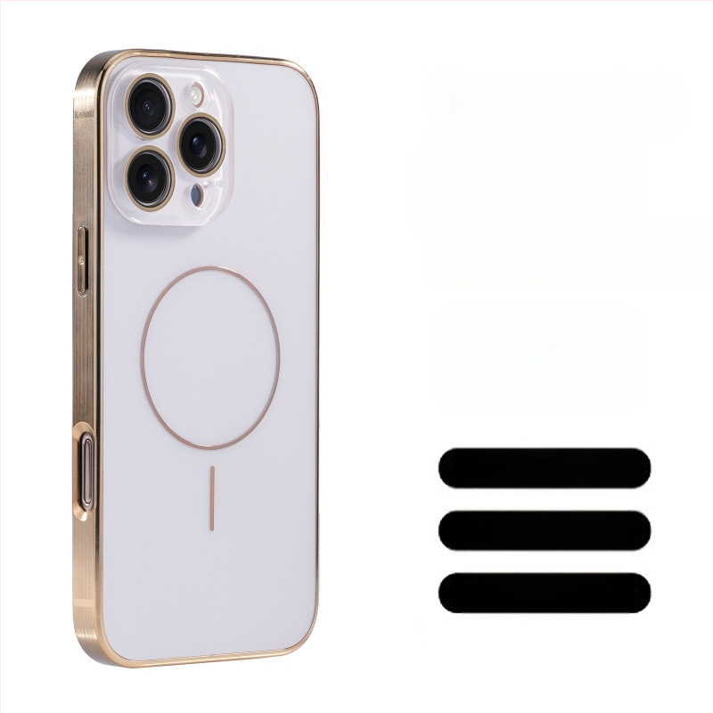 Aizsargbrilles Ag titāna raksts piemērots Apple iPhone 17 Pro Max telefona maciņam ar smalku gredzenu magnētisko piesūcekni, pret nokrišanu 16, pilns pārklājums 15