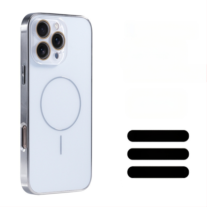 Aizsargbrilles Ag titāna raksts piemērots Apple iPhone 17 Pro Max telefona maciņam ar smalku gredzenu magnētisko piesūcekni, pret nokrišanu 16, pilns pārklājums 15