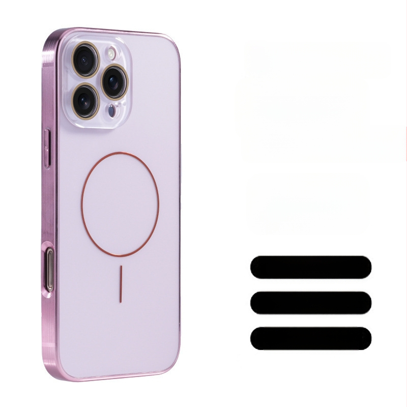 Aizsargbrilles Ag titāna raksts piemērots Apple iPhone 17 Pro Max telefona maciņam ar smalku gredzenu magnētisko piesūcekni, pret nokrišanu 16, pilns pārklājums 15