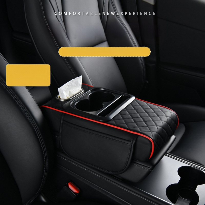 Auto käetoe matt, auto salvrätikute kasti tugimatt, universaalne pikendatud ja paksendatud nelja-ühes tipptasemel hoiuruum