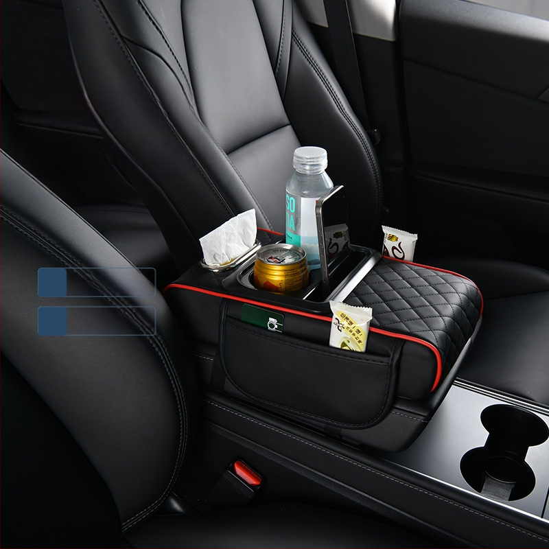 Auto käetoe matt, auto salvrätikute kasti tugimatt, universaalne pikendatud ja paksendatud nelja-ühes tipptasemel hoiuruum