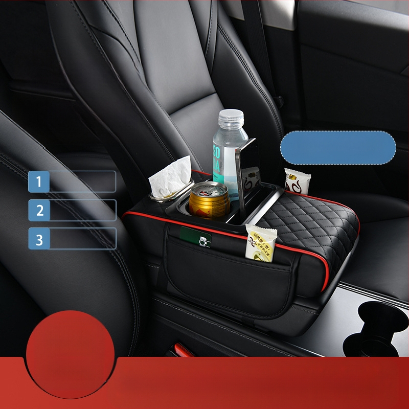 Auto käetoe matt, auto salvrätikute kasti tugimatt, universaalne pikendatud ja paksendatud nelja-ühes tipptasemel hoiuruum