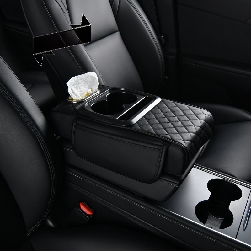 Auto käetoe matt, auto salvrätikute kasti tugimatt, universaalne pikendatud ja paksendatud nelja-ühes tipptasemel hoiuruum