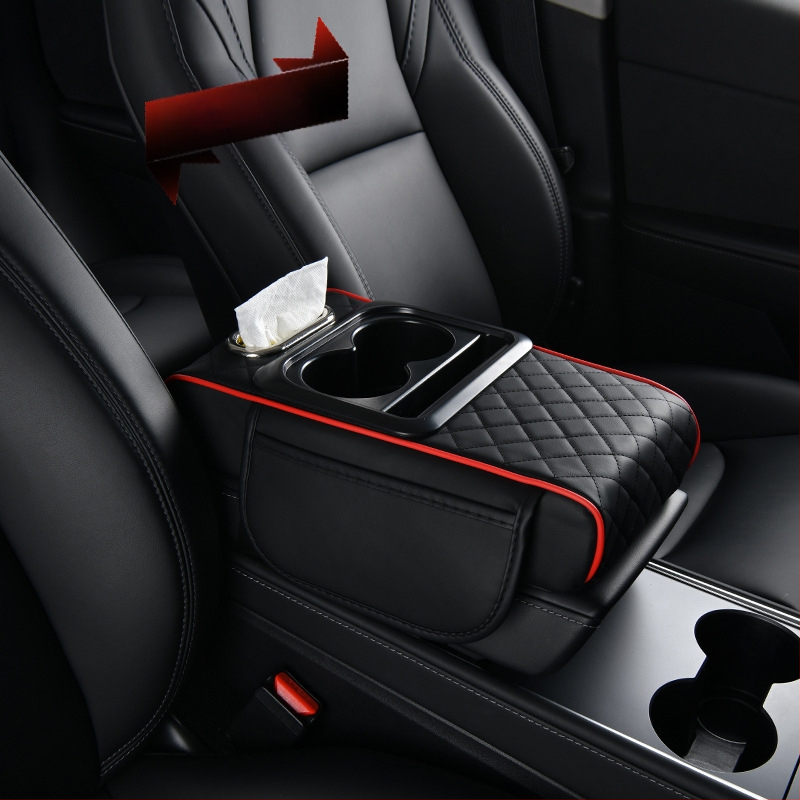 Auto käetoe matt, auto salvrätikute kasti tugimatt, universaalne pikendatud ja paksendatud nelja-ühes tipptasemel hoiuruum