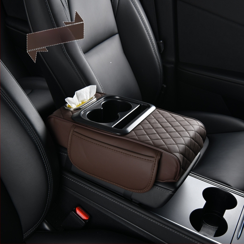 Auto käetoe matt, auto salvrätikute kasti tugimatt, universaalne pikendatud ja paksendatud nelja-ühes tipptasemel hoiuruum