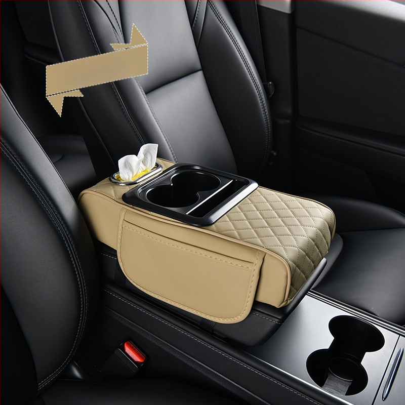 Auto käetoe matt, auto salvrätikute kasti tugimatt, universaalne pikendatud ja paksendatud nelja-ühes tipptasemel hoiuruum