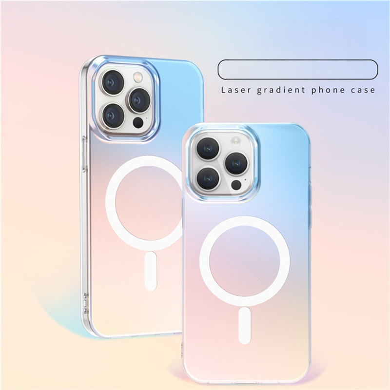 Potrivit pentru Apple 15Pro Carcasă colorată pentru telefon mobil Iphone16 Frosted Chameleon 17 Carcasă nouă cu ventuză magnetică Magsafe