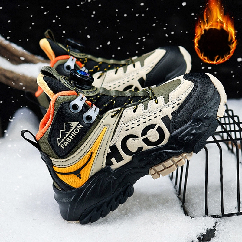 Tüdrukute suured puuvillased kingad 2024 uued talvised fliisvoodriga tossud lastele paksud soojad libisemiskindlad matkajalatsid