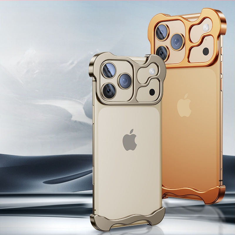 Sobib Apple 17Promaxi mobiiltelefoni ümbrisele, spetsiaalse kujuga metallist nurgapadjaga, kukkumisvastane iPhone 14, ääristeta 16E, objektiiv 5