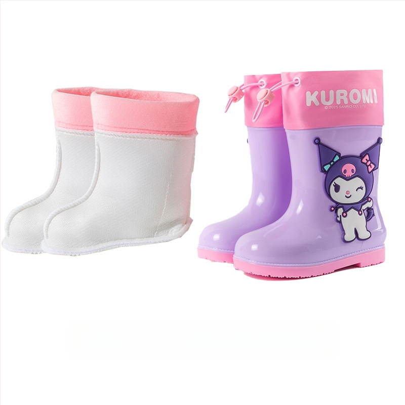 Sanrio veekindlad Beam Kulomi kevad- ja suvelapsed vihmakingad, lühikesed torud, libisemiskindlad, nelja aastaaja beebitüdrukute vihmasaapad