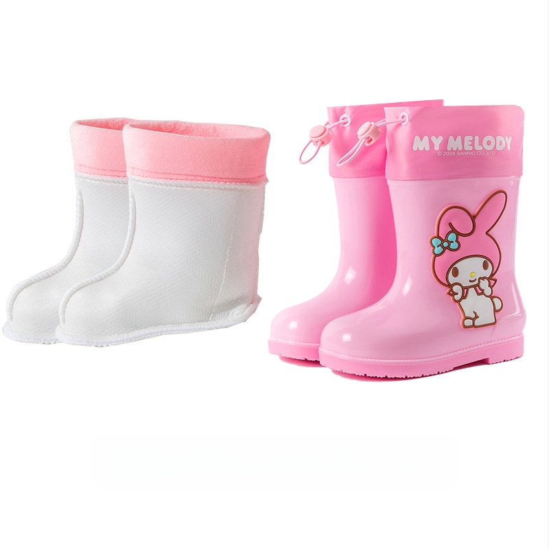 Sanrio veekindlad Beam Kulomi kevad- ja suvelapsed vihmakingad, lühikesed torud, libisemiskindlad, nelja aastaaja beebitüdrukute vihmasaapad