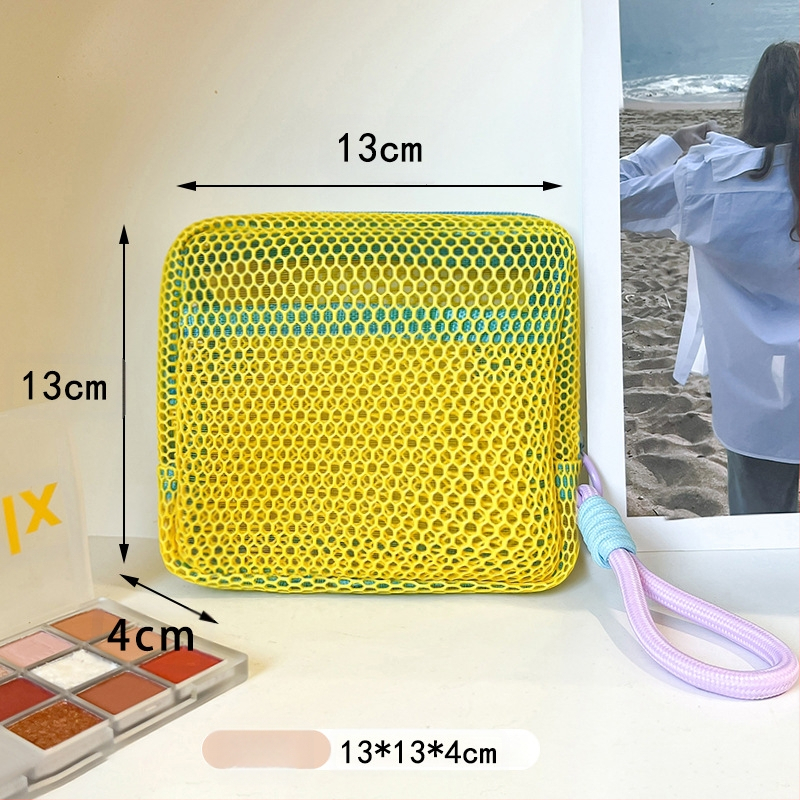 Mini mündikott dopamiinivõrgust tofu kosmeetikakott kaasaskantav hingav kosmeetika huulepulga hoiukott meigikott