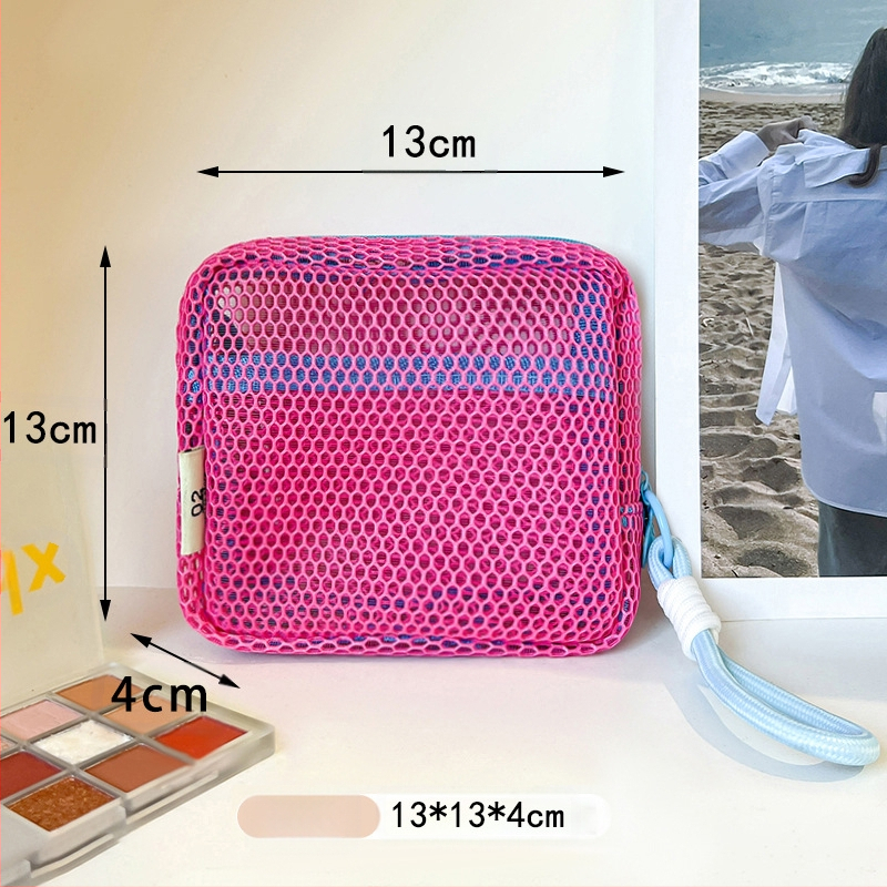 Mini mündikott dopamiinivõrgust tofu kosmeetikakott kaasaskantav hingav kosmeetika huulepulga hoiukott meigikott