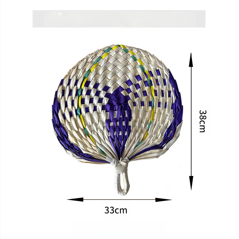 Hulgimüük õlgpalmi lehviku suvine fännikunst lahe hundinui lehe lehvik kootud käsitsi valmistatud kaasaskantav käsilehter seinale riputatav kaunistus