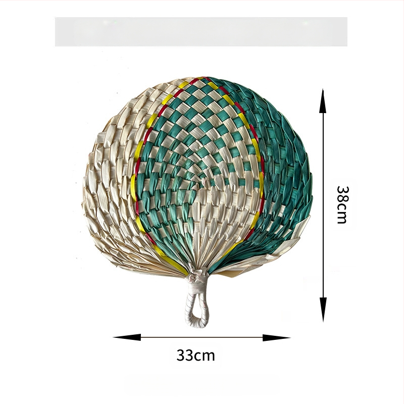 Hulgimüük õlgpalmi lehviku suvine fännikunst lahe hundinui lehe lehvik kootud käsitsi valmistatud kaasaskantav käsilehter seinale riputatav kaunistus
