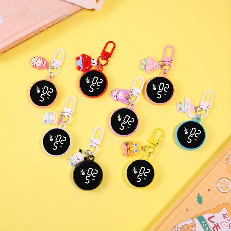 Uus loominguline kella ripats väike lihtne võtmehoidja seljakoti ripats veekindel puutetundlik õpilase LED-elektrooniline käekell
