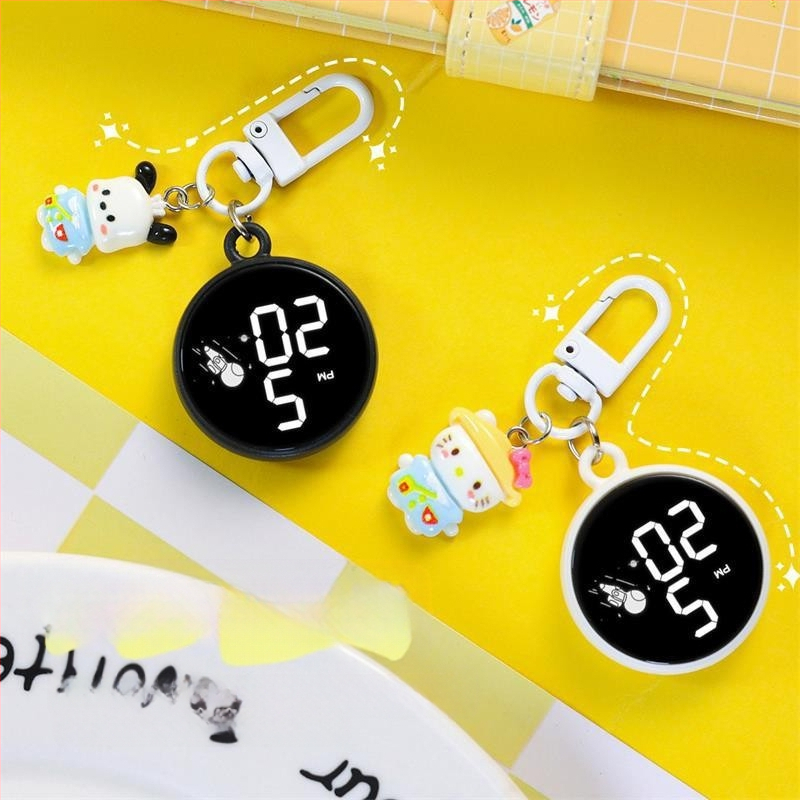 Uus loominguline kella ripats väike lihtne võtmehoidja seljakoti ripats veekindel puutetundlik õpilase LED-elektrooniline käekell